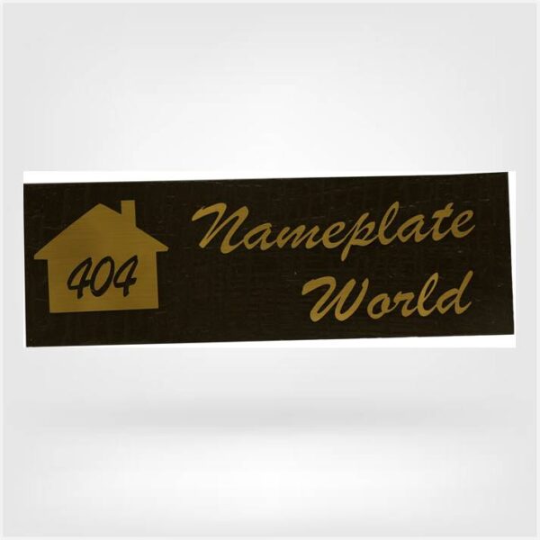 Nameplate with flat no