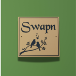 Love Birds Minimal Designer Nameplate - Image 2