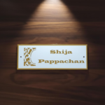 Luxe Gold Frame Designer Nameplate