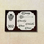 Traditional Dual Panel Wooden Nameplate - Image 4