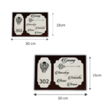 Traditional Dual Panel Wooden Nameplate - Image 3