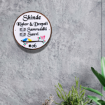 Happy Birds Round Designer Nameplate - Image 2