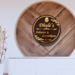 Luxe Chocolate Gold Designer Nameplate - Image 4