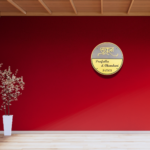 Modern Grey & Gold Round Nameplate - Image 4