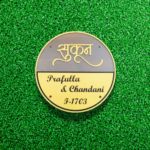 Modern Grey & Gold Round Nameplate - Image 3