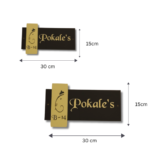 Modern Ganpati Gold Acrylic Nameplate - Image 4