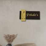 Modern Ganpati Gold Acrylic Nameplate - Image 3