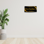Black & Gold Floral Designer Nameplate - Image 4