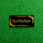 Black & Gold Floral Designer Nameplate - Image 3