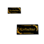 Black & Gold Floral Designer Nameplate - Image 2