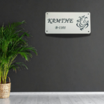 Elegant White Ganesha Designer Nameplate - Image 2