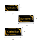 Black & Gold Floral Designer Nameplate - Image 5