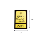 Modern Gold Panel Designer Nameplate - Image 6