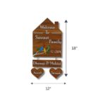Welcome Home Wooden Hanging Nameplate - Image 4