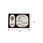 Traditional Dual Panel Wooden Nameplate - Image 5