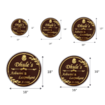 Luxe Chocolate Gold Designer Nameplate - Image 6