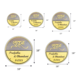 Modern Grey & Gold Round Nameplate - Image 5