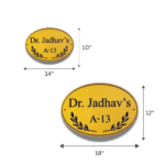 Classic Oval Gold Professional Nameplate - Image 4