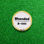 Modern Gold Rim Round Nameplate - Image 2