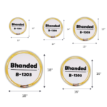 Modern Gold Rim Round Nameplate - Image 3