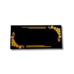 Black & Gold Floral Designer Nameplate - Image 5